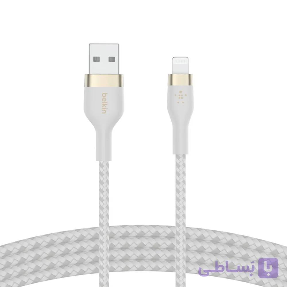 کابل تبدیل USB به لایتنینگ بلکین مدل CAA008bt1MWH | طول 1 متر — تصویر 1