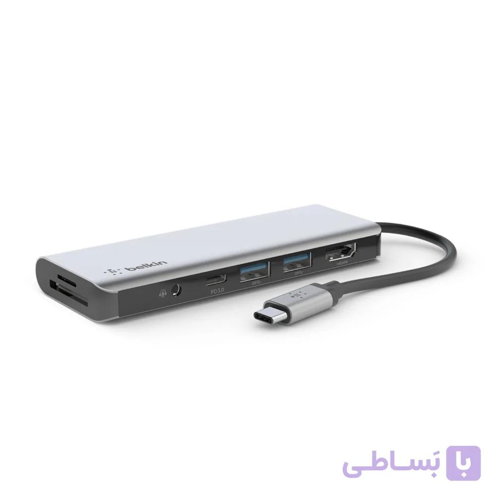 هاب 7 پورت USB-C بلکین مدل AVC009btSGY — تصویر 1