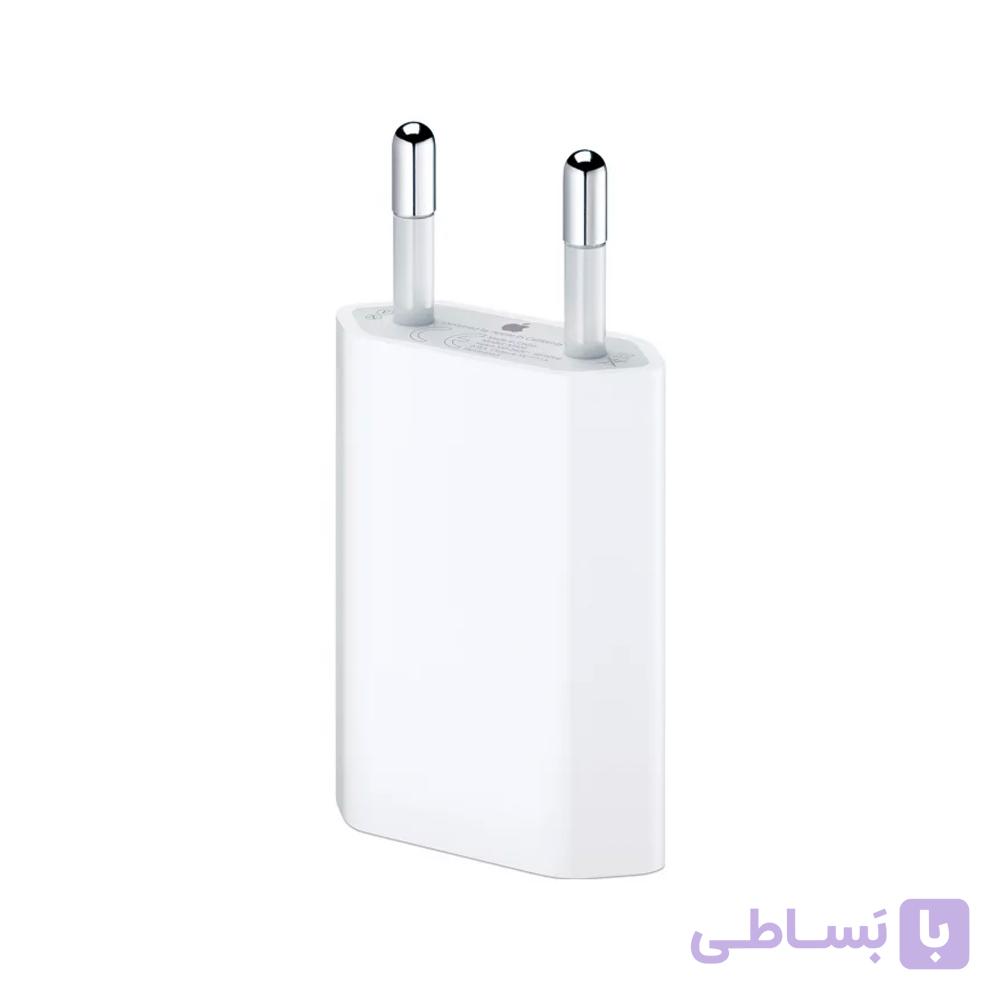 آداپتور شارژ ۵ وات اپل با دوشاخه معمولی – مشابه اصلی