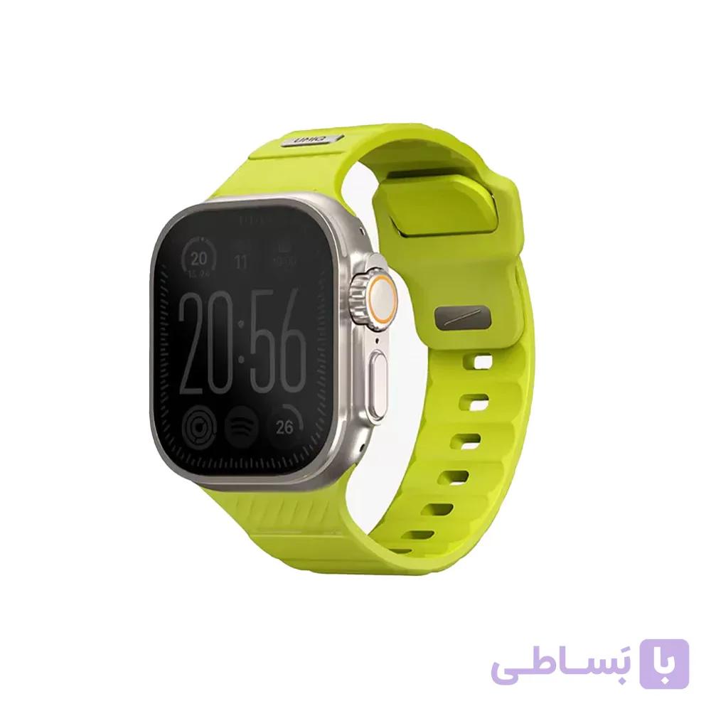 بند اپل واچ یونیک مدل Stride مناسب برای اپل واچ /45/49/46/44 میلی متری رنگ مشکی