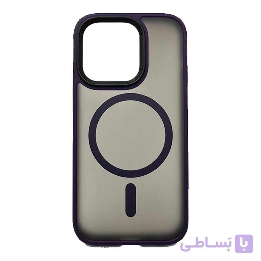 قاب Magic Mask مات دودی مگسیف دار مناسب برای Apple iPhone  13,14 رنگ سورمه ای — تصویر 1