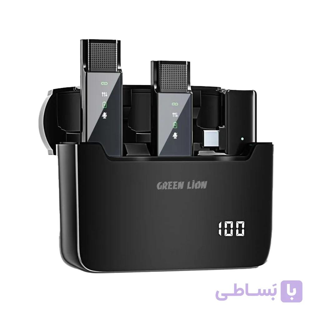 میکروفون بی سیم یقه‌ای گرین لاین Green Lion مدل 2 در 1 DIGITAL DISPLAY Microphone لایتنینگ — تصویر 1