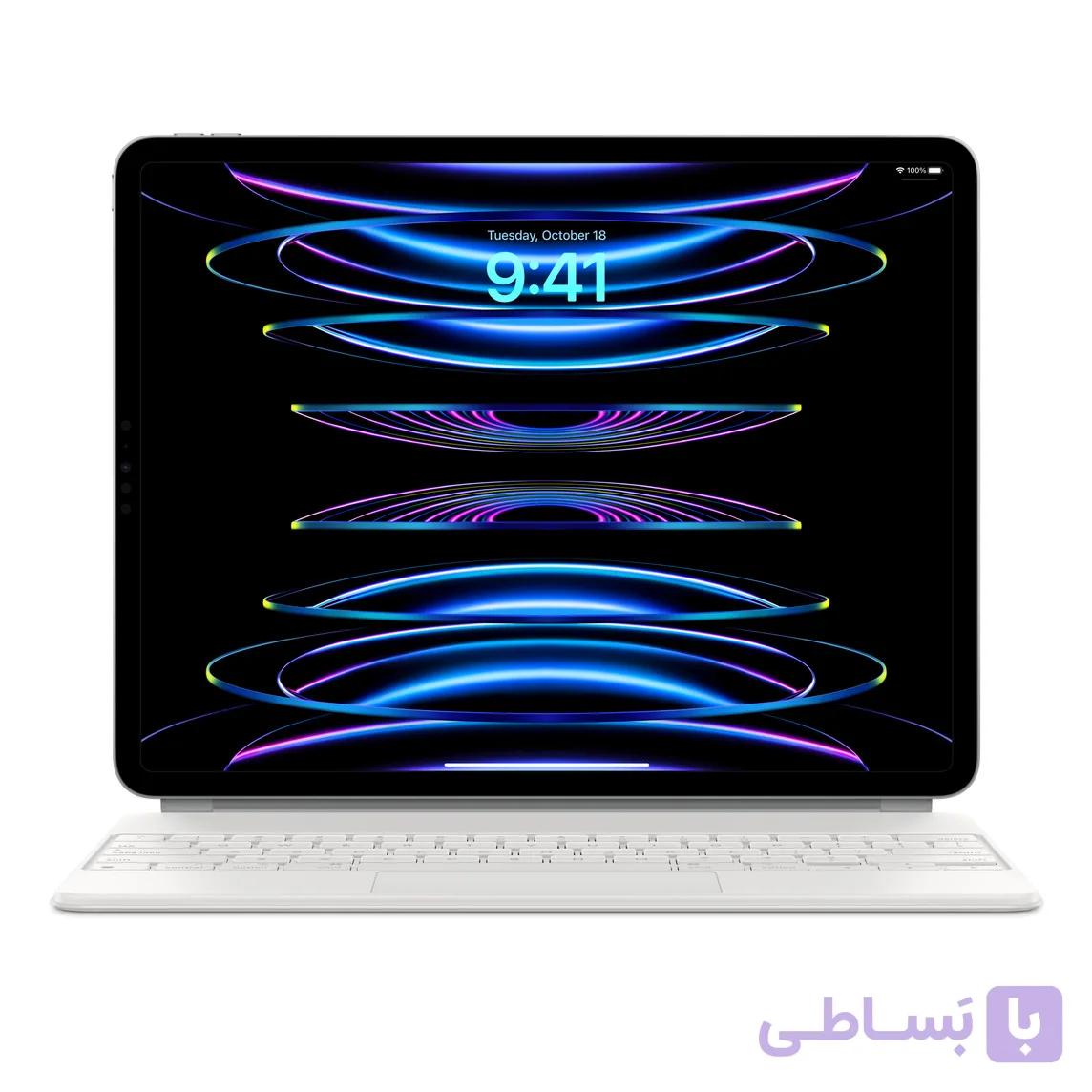 مجیک کیبورد آیپد 12.9 اینچی سفید — تصویر 1