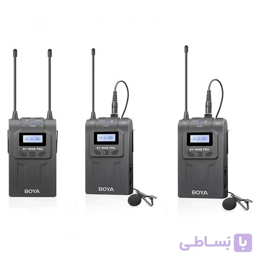 ست میکروفن بی سیم بویا مدل WM8 PRO مجموعه 3 عددی — تصویر 1