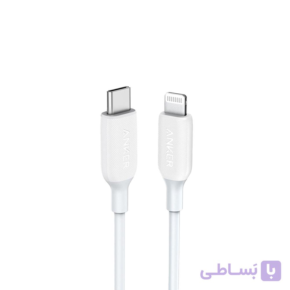 کابل نسل پنجم انکر Anker Powerline 3 USB-C to Lightening 3ft | مدل A8832 — تصویر 1