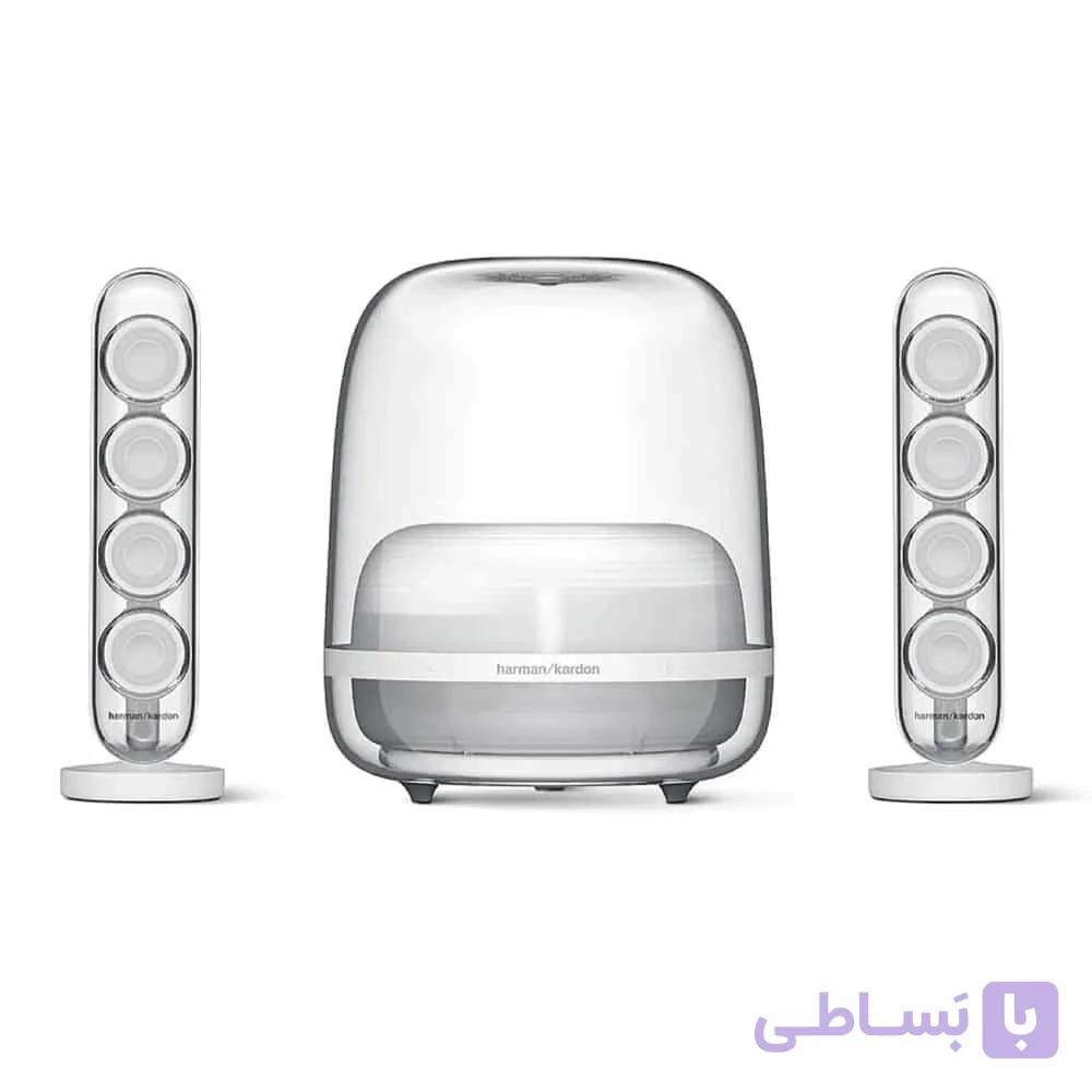 اسپیکر دسکتاپ هارمن کاردن مدل soundsticks 4 | رنگ سفید با گارانتی — تصویر 1