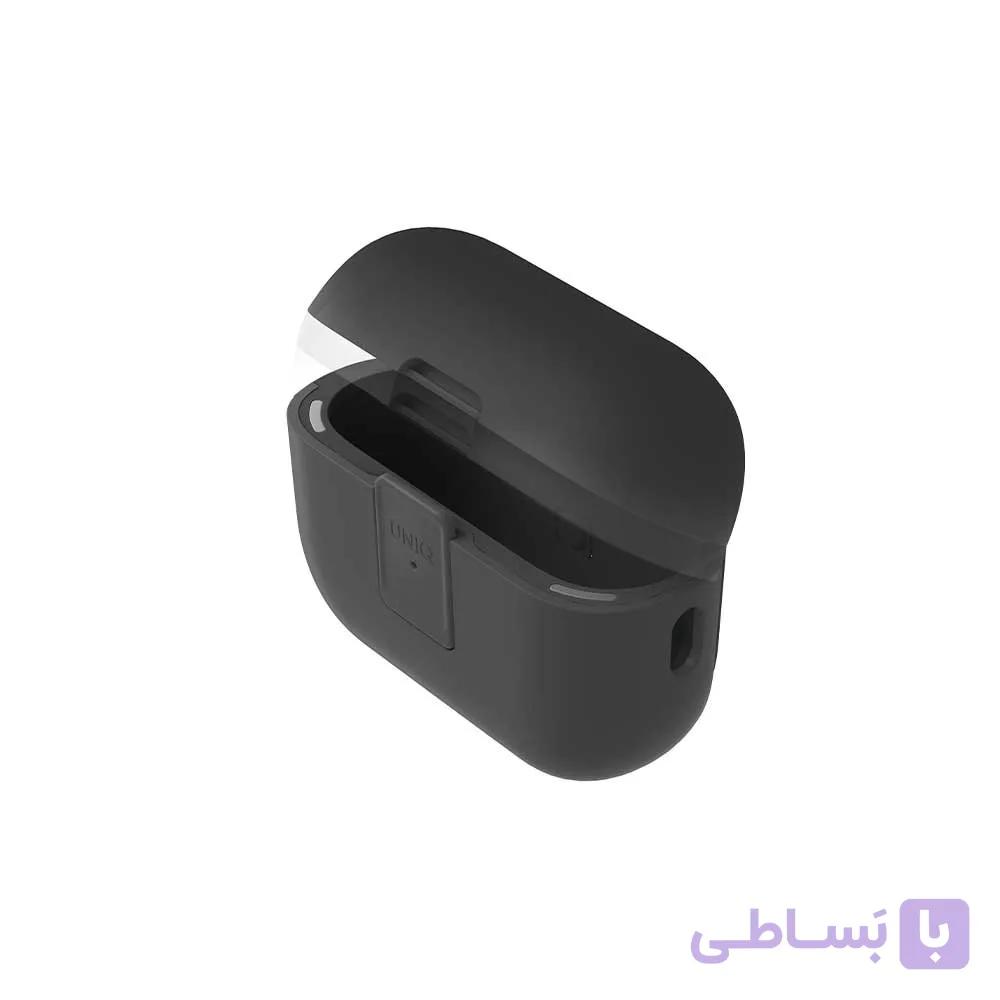 کاور ایرپاد پرو ۲ یونیک UNIQ CLYDE AIRPODS PRO 2ND GEN LOCK CASE رنگ طوسی-آبی — تصویر 1