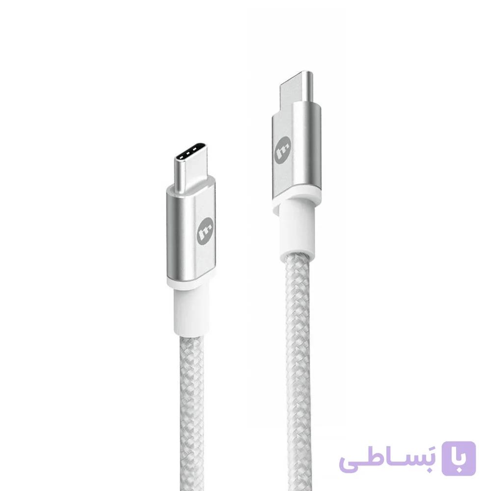 کابل ۱متری شارژ دوسر تایپ سی موفی MOPHIE USB-C TO USB-C 60W | رنگ مشکی — تصویر 1