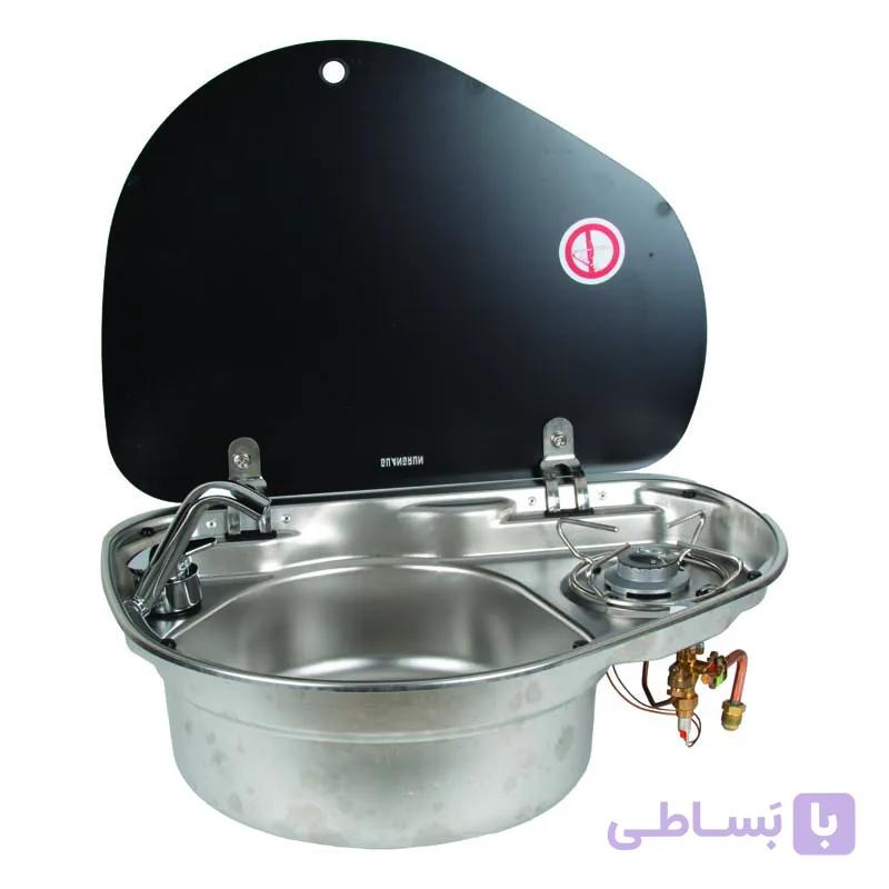 سینک و گاز تک شعله کوچک — تصویر 1
