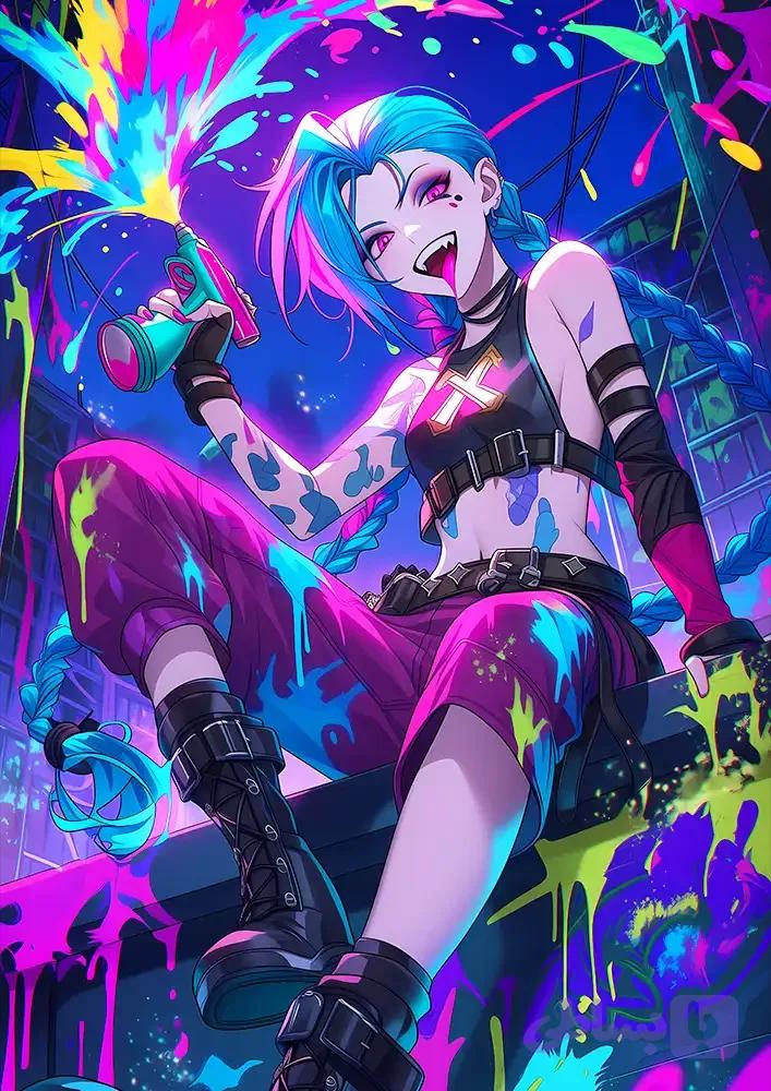 متال پوستر طرح انیمه Jinx کد L2599