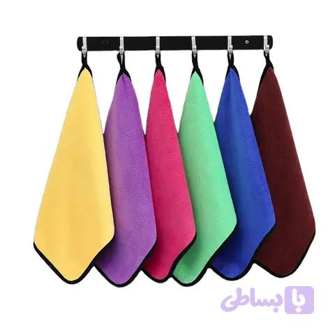 دستمال میکروفایبر ۲ طرفه حوله ای