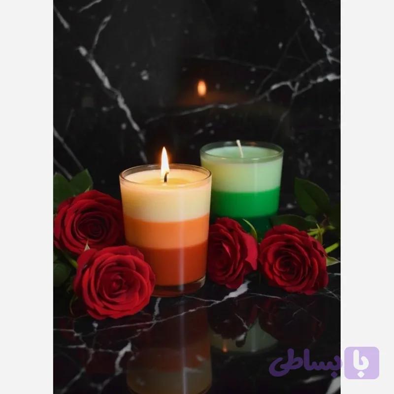 شمع شیشه ای لایه ای