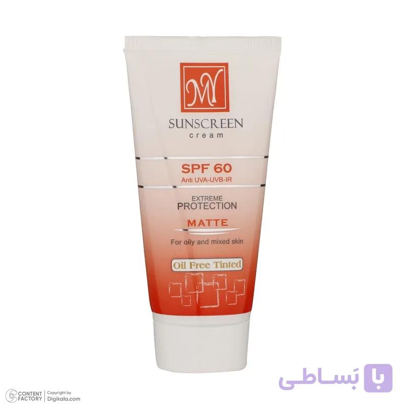 کرم ضد آفتاب رنگی SPF60 مناسب پوست نرمال و خشک مای — تصویر 1