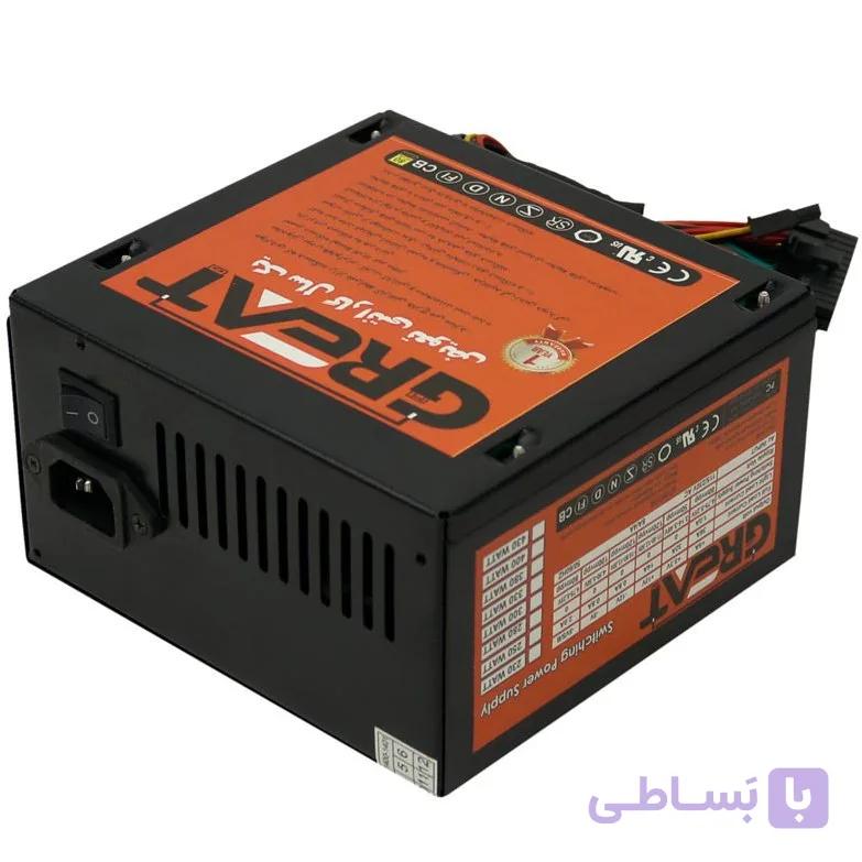 پاور کامپیوتر گریت مدل GR250 توان ۲۵۰ وات با فن ۱۴۰ میلی‌متری — تصویر 1