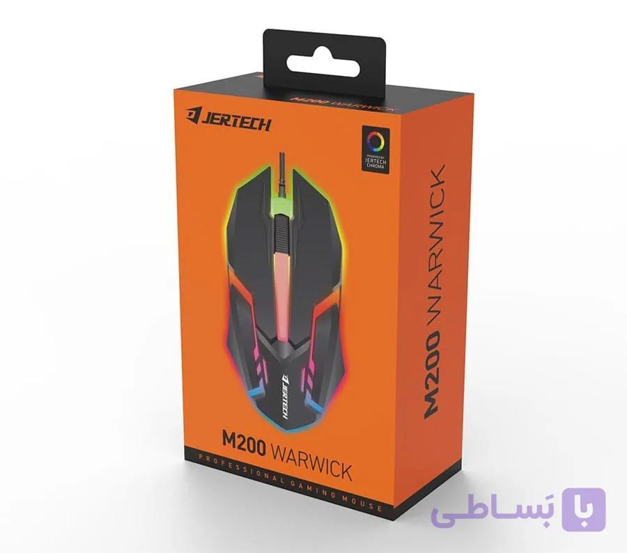 موس گیمینگ سیم دار جرتک Jertech M200 Warwick — تصویر 1
