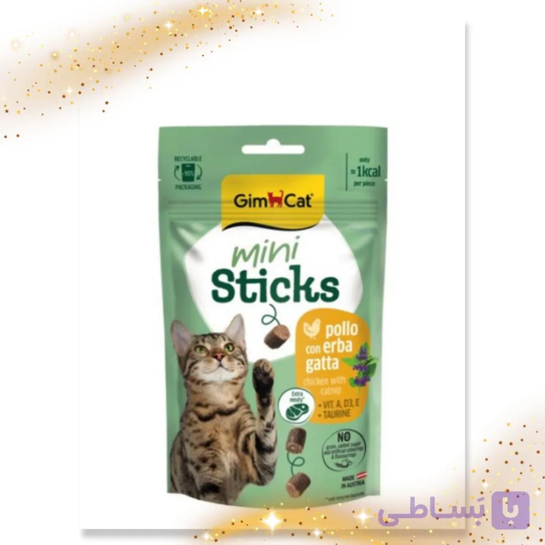 تشویقی گربه جیم کت مدل mini sticks با طعم گوشت بوقلمون