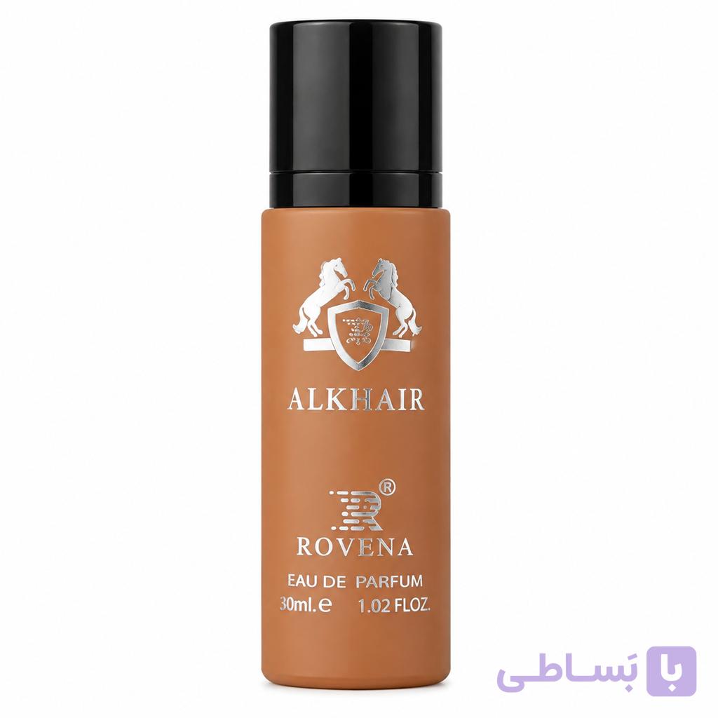 ادکلن روونا مدل الخیر حجم ۳۰ میلی‌لیتر (طرح مارلی) | عطر جیبی مردانه و زنانه Alkhair Rovena گرم و وانیلی — تصویر 1