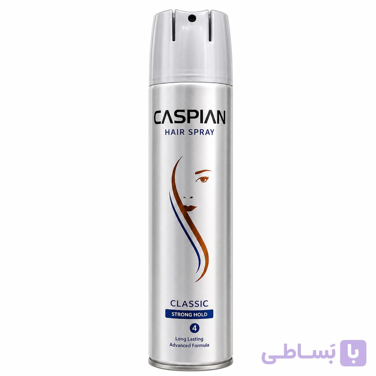 اسپری مو کاسپین مدل Classic Strong Hold شماره ۴ حجم ۲۵۰ میلی‌لیتر — تصویر 1