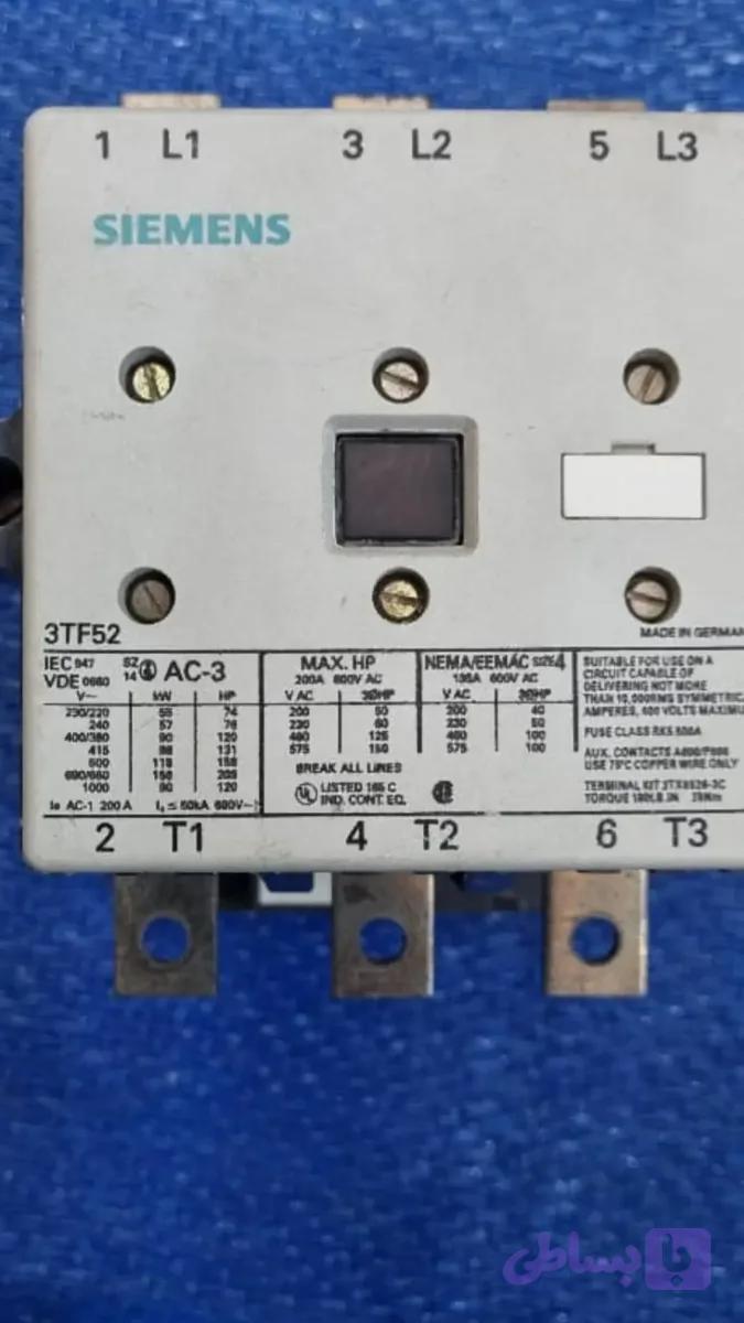 کنتاکتور SIEMENS زیمنس 3TF52 بوبین ۱۱۰
