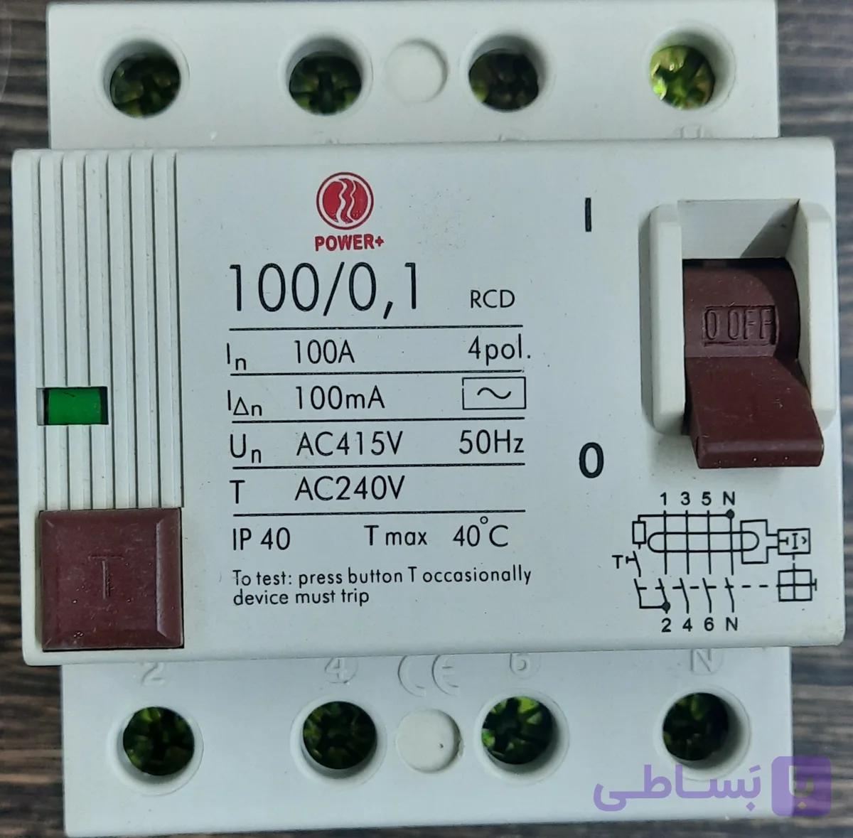 کلید محافظ جان سه فاز 100 آمپر F&G (مولر) 30 میلی آمپر _برق صنعت احمدی