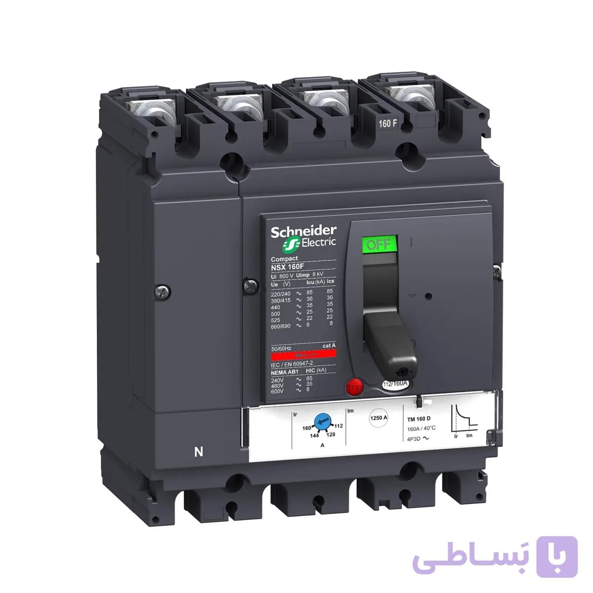 کلید اتوماتیک 4پل 125 آمپر اشنایدر الکتریک LV430641  (اصلی)