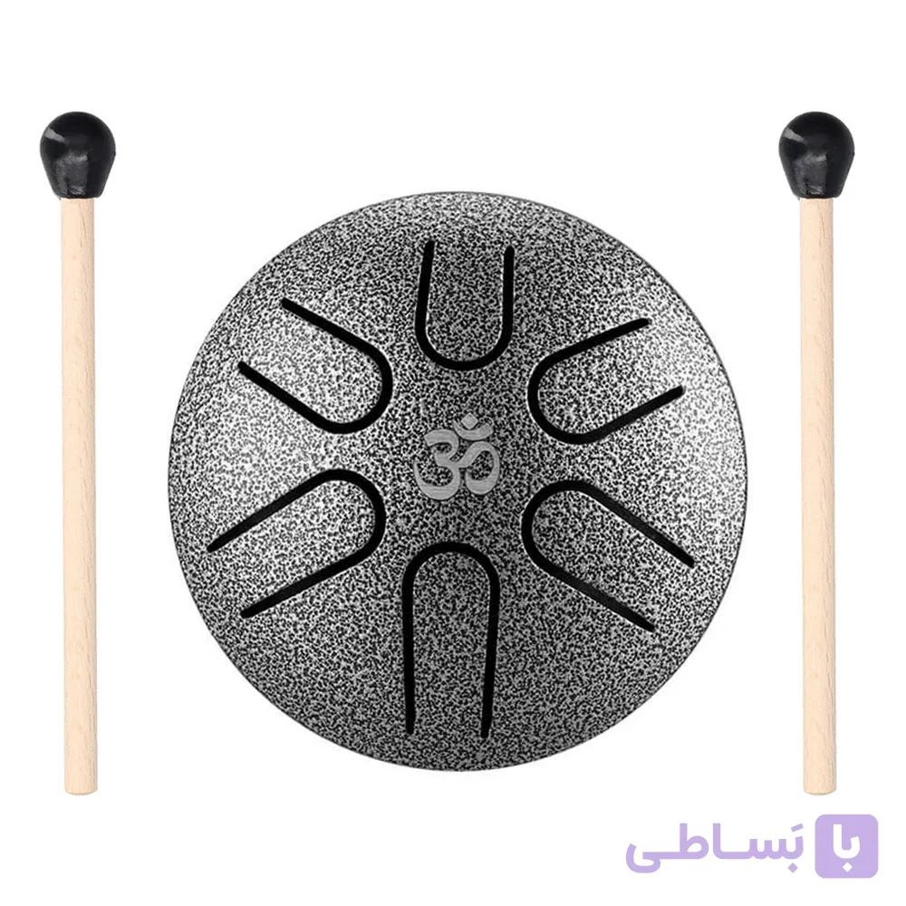 تانگ درام Tongue Drum سایز 3 اینچ 6 نت رنگ نقره ای — تصویر 1