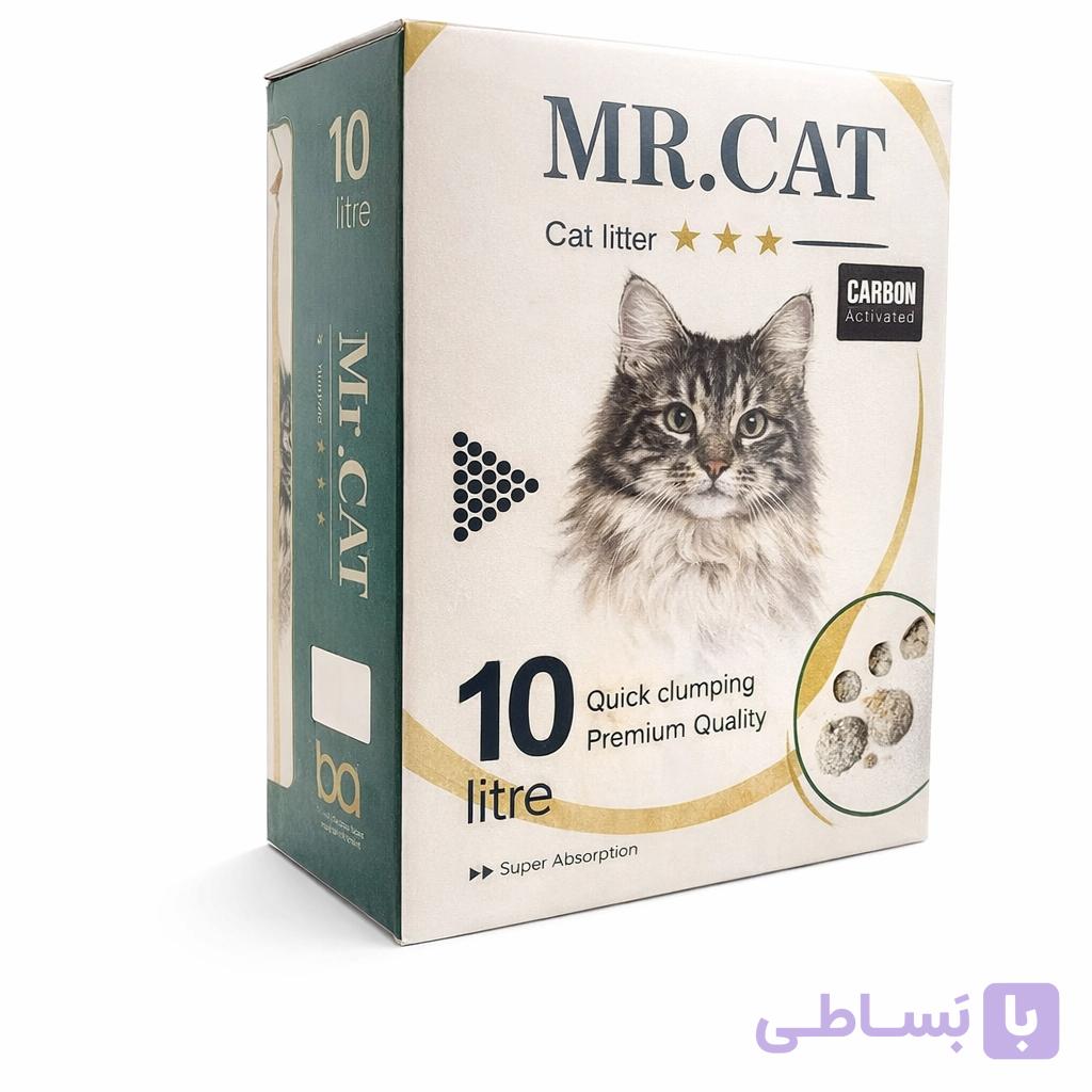 خاک گربه مدل اکسیژن برند Mr.cat مستر کت 10 لیتری (ارسال به مناطق 22گانه تهران)