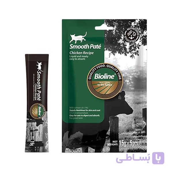 بستنی گربه بایولاین طعم مرغ | Bioline Cat Creamy Snack Chicken