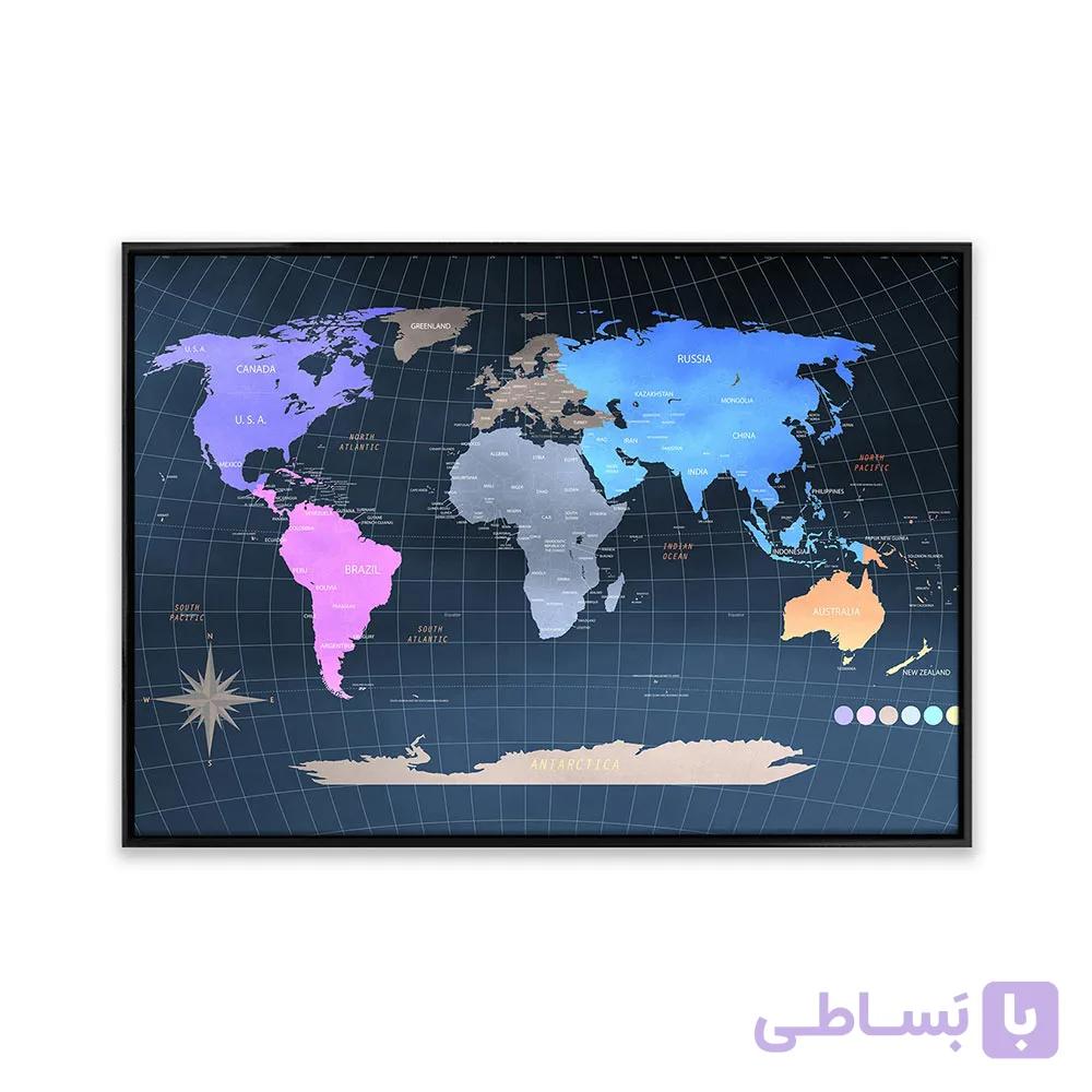 تابلو نقشه جهان خاص T10131600 — تصویر 1