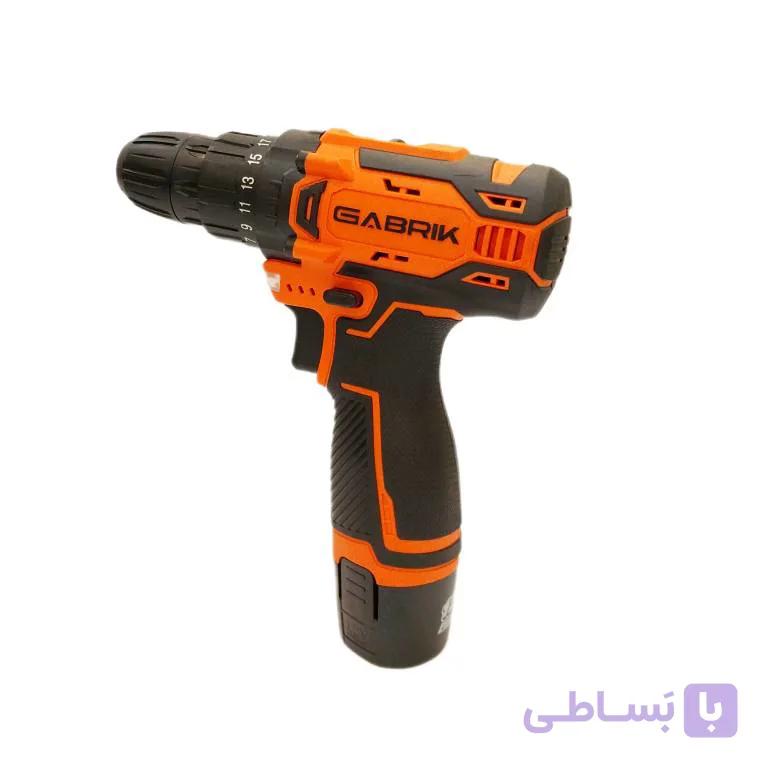 دریل پیچگوشتی شارژی ۱۲ ولت دو باطری همراه با کیت ابزار گابریک مدل1201 cdk