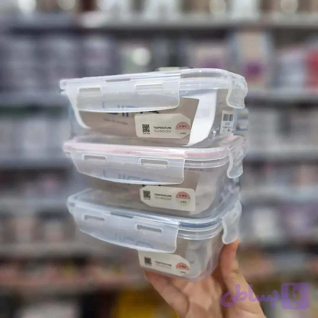 ظرف مایکروفری ایزی لاک مستطیل 900ml — تصویر 1