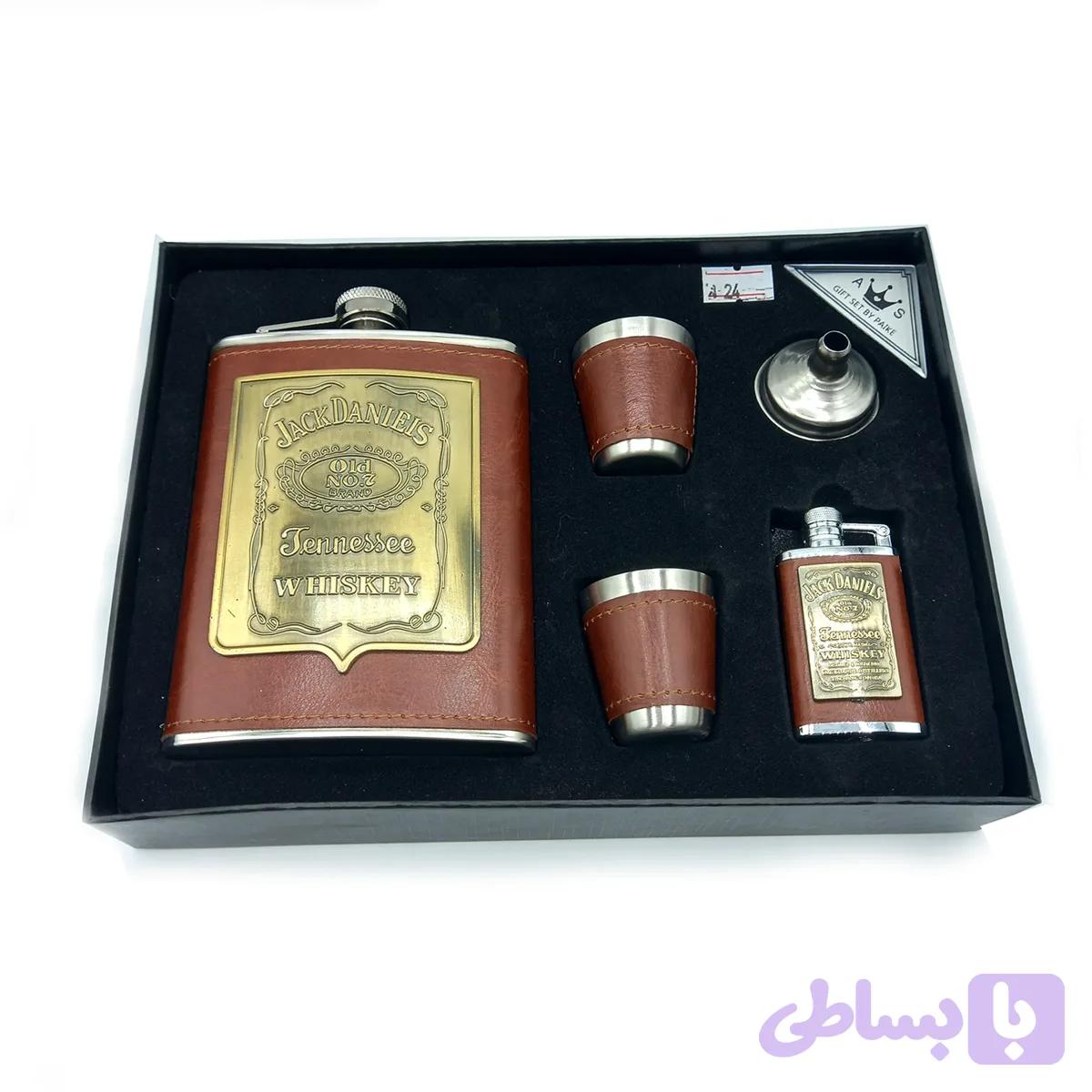 ست هیپفلاسک دو شات 240cc و فندک جک دنیلز کد L540335 — تصویر 1