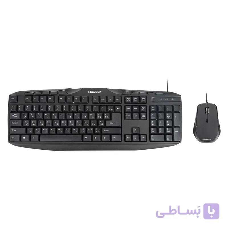 کیبورد و ماوس گرین مدل GKM-305، سوئیچ ممبران، Full-size