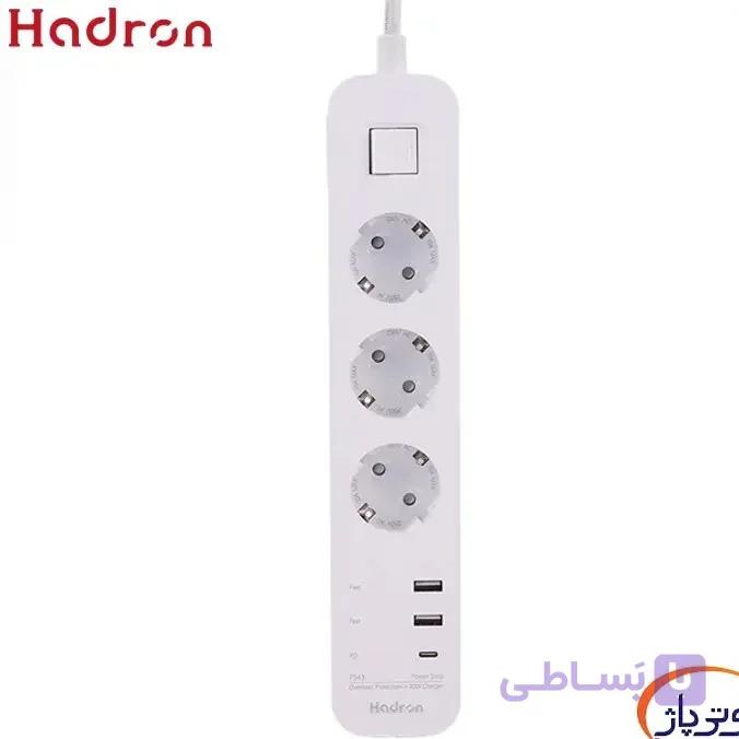 چندراهی برق هادرون مدل P343 با کابل ۱.۸ متری و شارژر ۳۰ وات
