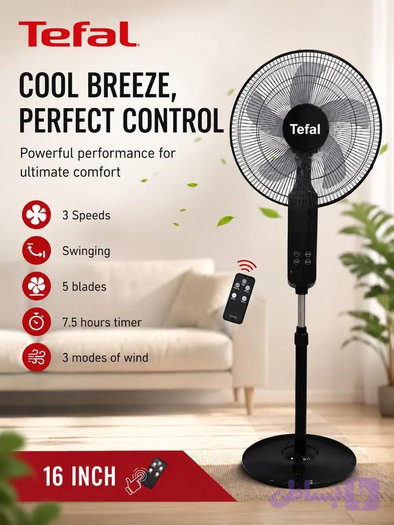 پنکه ایستاده تفال (Tefal) مدل ۱۶ اینچ (کنترل‌دار)