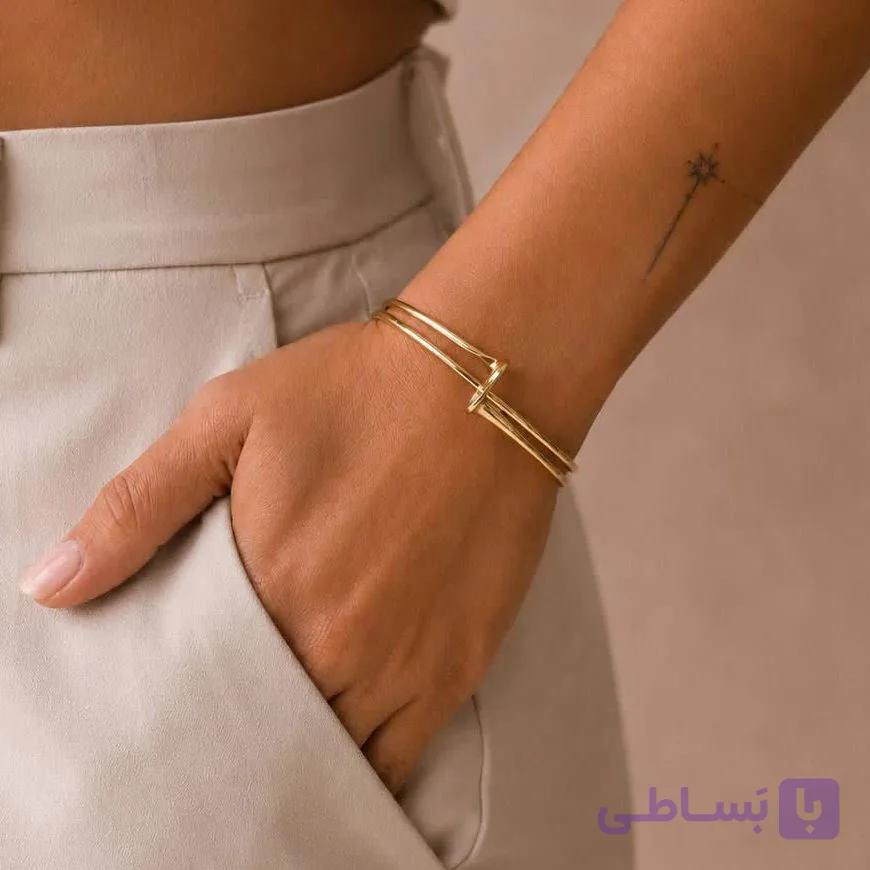 بنگل زنانه مدل موج ترکیبی — تصویر 1