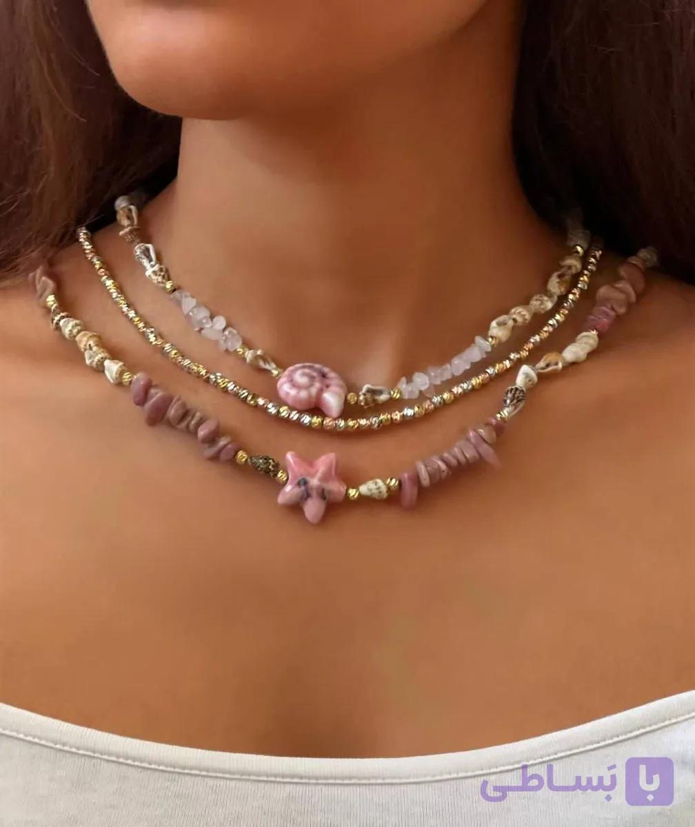 گردنبند سنگی تابستانه کد6152