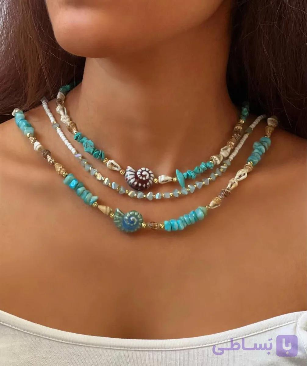 گردنبند سنگی تابستانه کد6150
