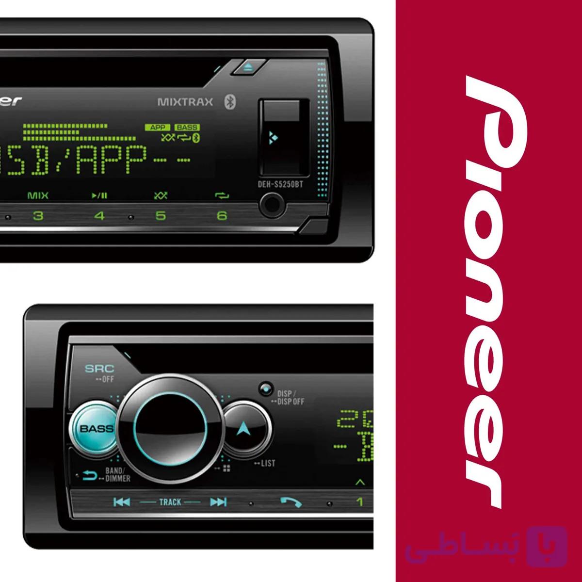 پخش دکلس پایونیر مدلDEH-S5250BT — تصویر 1
