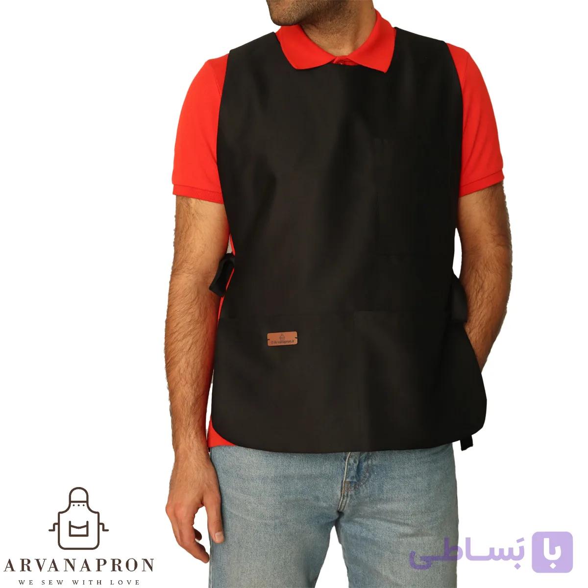 کاور لباس پرسنل (Cobbler Apron) مدل آریا | مناسب کافه، رستوران و بیکری — تصویر 1