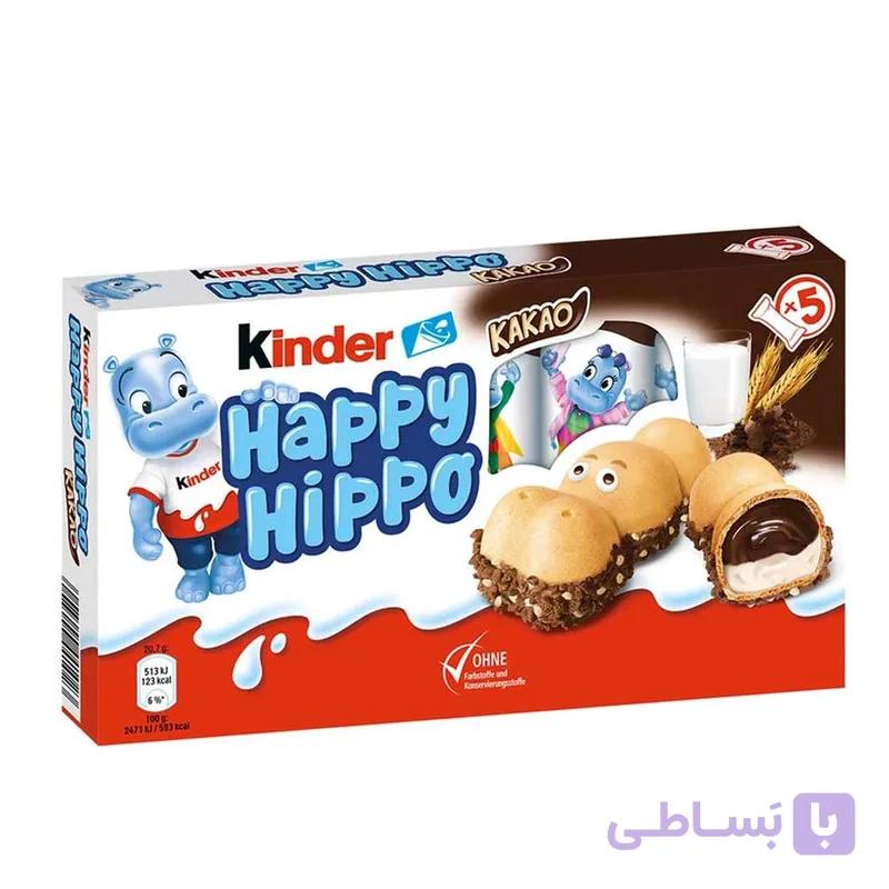 شکلات هپی هیپو کاکائویی کیندر – kinder happy hippo اصل اورجینال وارداتی حجم 104 گرم — تصویر 1