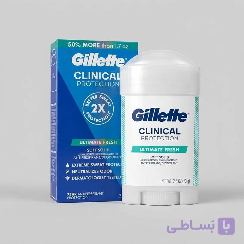 استیک دئودورانت مردانه ژیلت مدل CLINICAL ULTIMATE FRESH حجم 48 گرم — تصویر 1