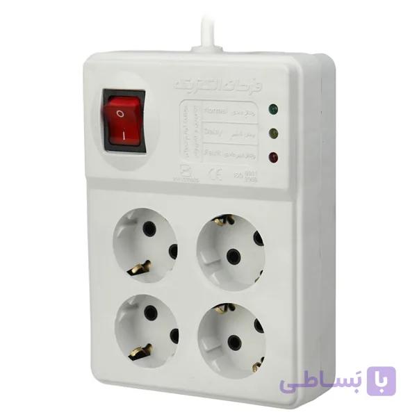 محافظ برق کامپیوتر 4 خانه فرحان الکتریک ( Farhan Electric ) مدل ارت دار با کابل 5 متر 10 آمپر — تصویر 1