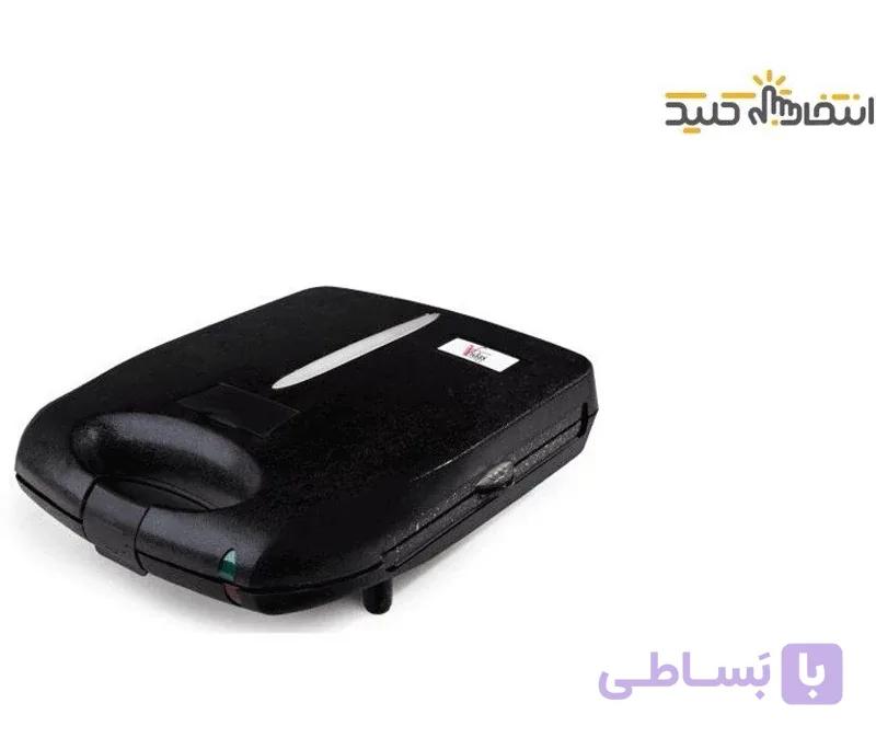 ساندویچ‌ساز ویداس مدل VIR-5637 دوکاره 4 خانه، توان 1300 وات، صفحات گریل گرانیت نچسب، صفحات جداشونده، 24 ماه ضمان
