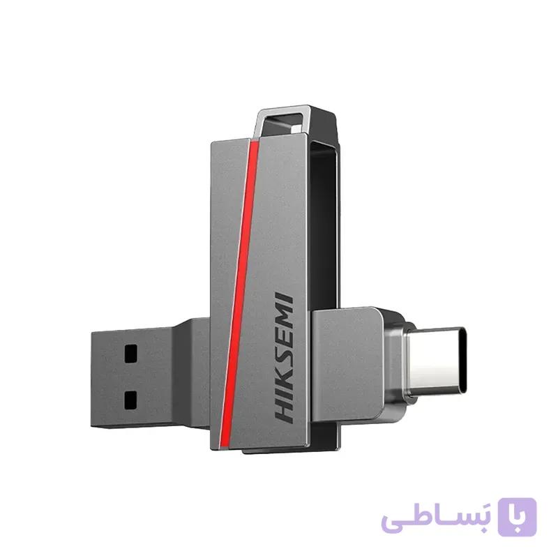 فلش مموری هایک سمی 128 گیگابایت HIKSEMI E307C DUAL SLIM — تصویر 1