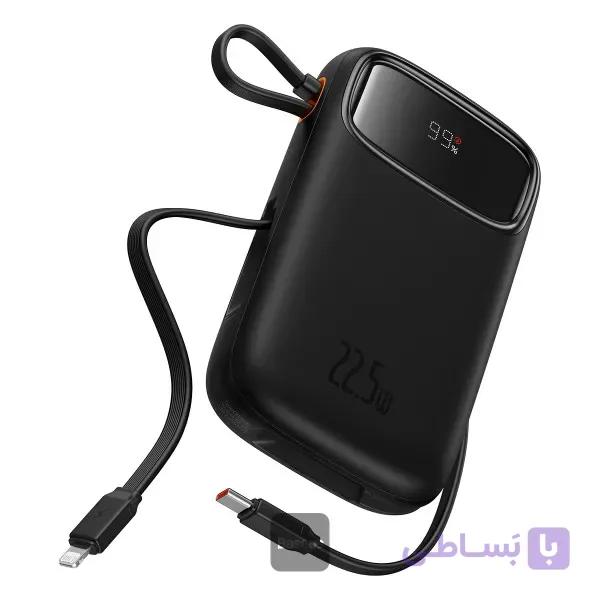 پاور بانک باسئوس 10000mAh فست شارژ 22.5 وات Baseus QPow2 Dual Cable — تصویر 1