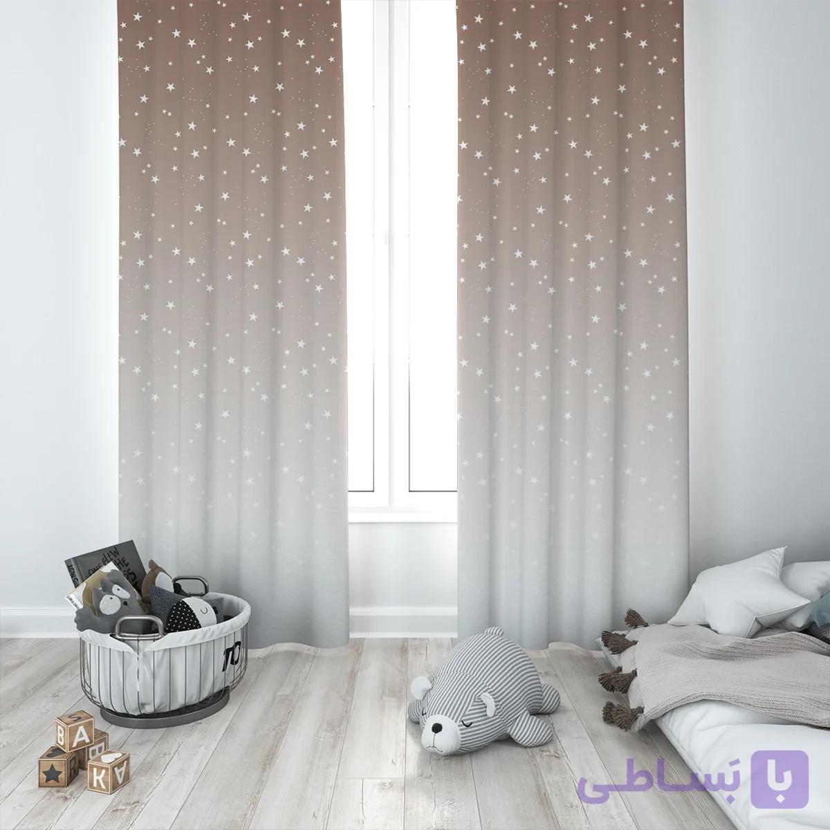 پرده پانچی مدل ساده 4587