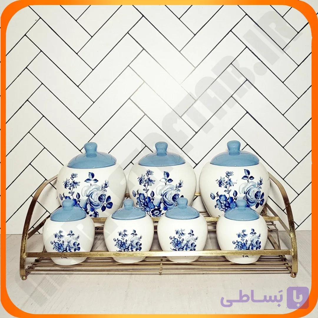 پاسماوری سرامیک استندار 1001E گلدار آبی ریور