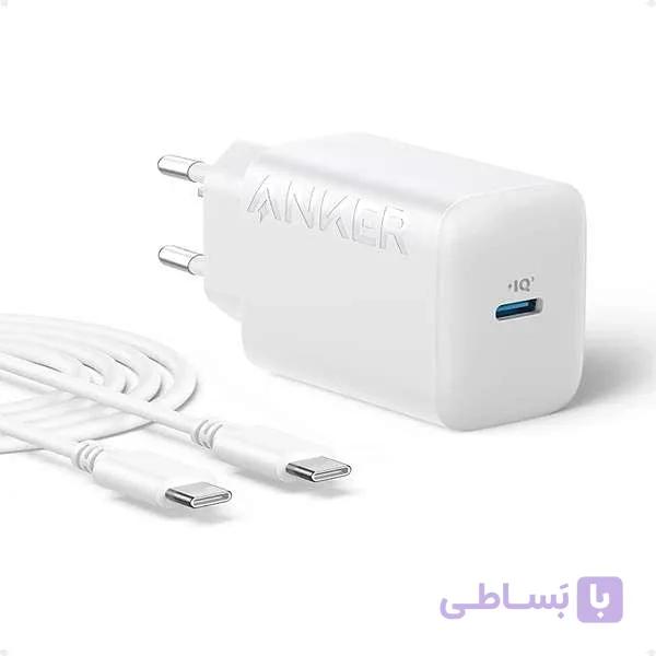شارژر دیواری انکر مدل B2347 توان 20 وات به همراه کابل USB-C