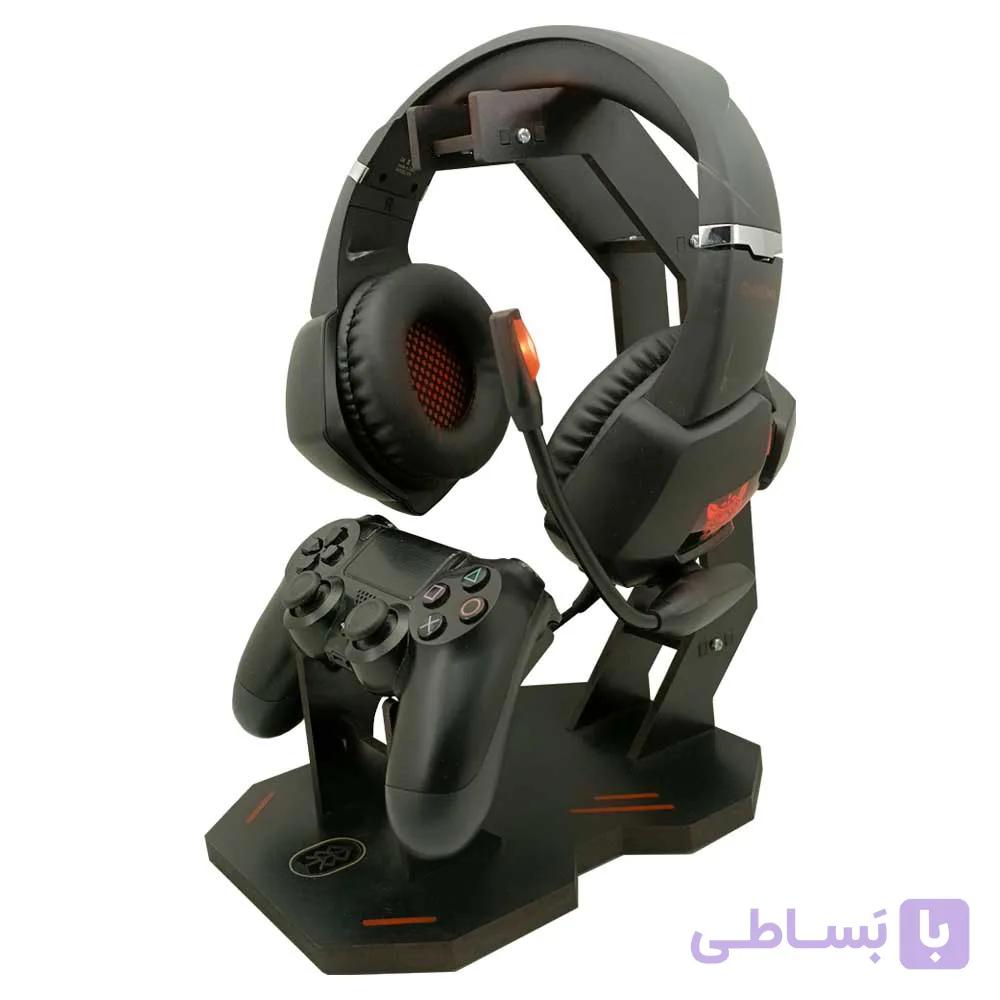 نگهدارنده دسته٬ پایه نگهدارنده هدست و دسته بازی این‌چوب مدل 10210 — تصویر 1